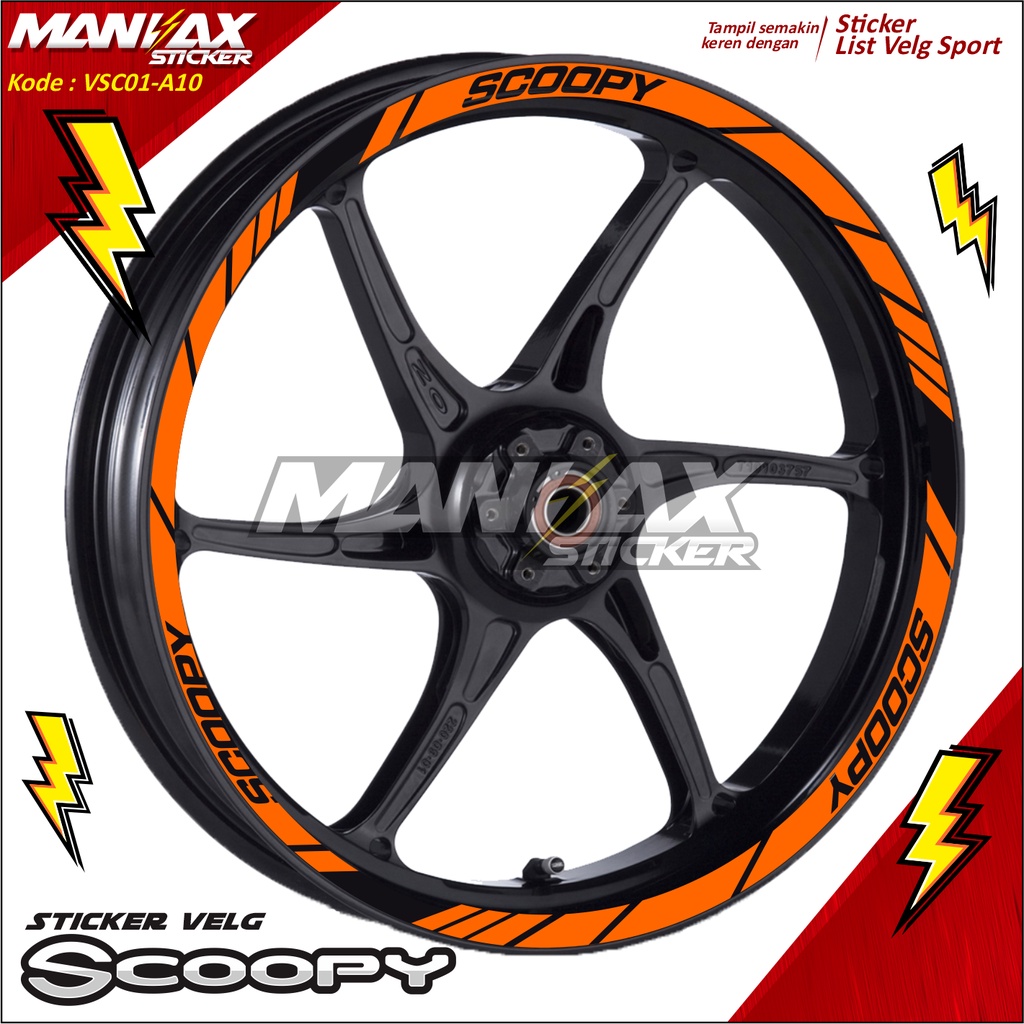 Cutting Stiker Scoopy Racing - Aksesoris Cutting Roda Scoopy fi Scoopy New 2022 - Kode VSC