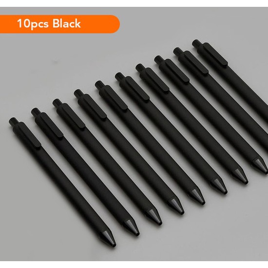 

BISA COD Xiaomi Mijia Kacogreen Signing Gel Ink Pen Pena Pulpen Hitam 10 PCS