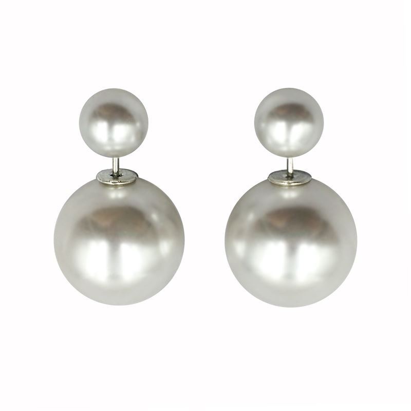 Jarum Perak925 Besar Kecil Anting Mutiara Pearl Earrings