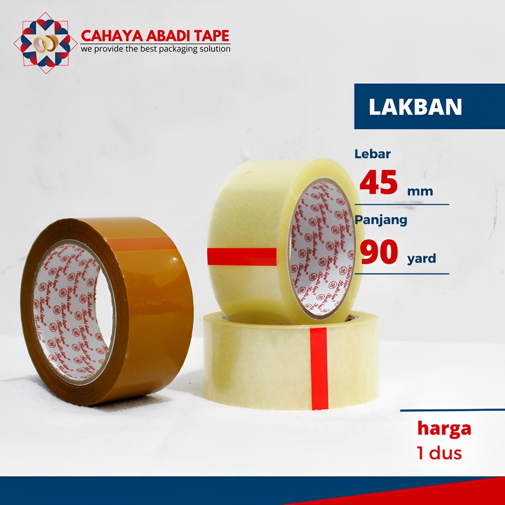 

Promo LAKBAN BENING COKLAT BODHI TAPE 45MM X90 YARD PER DUS