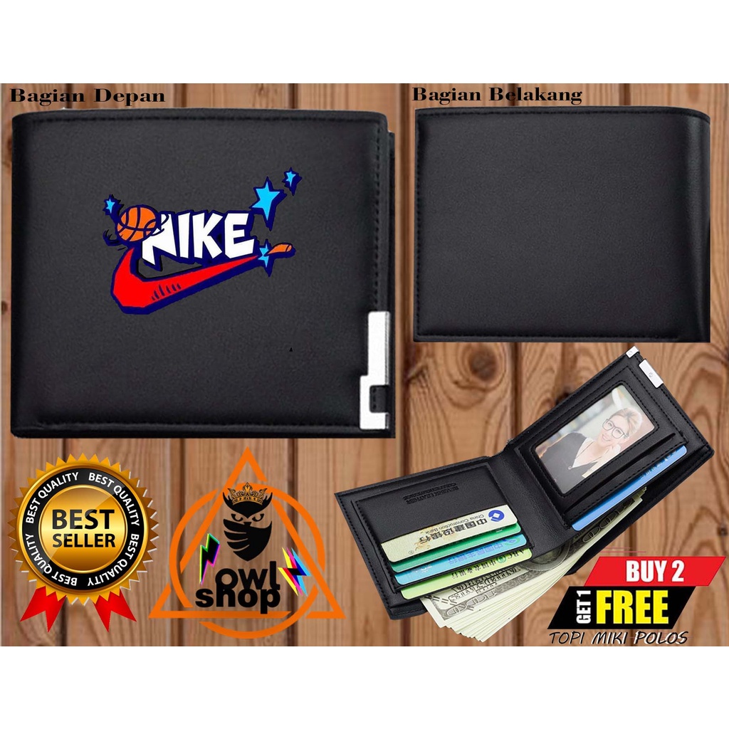 Dompet Pria Lipat NIKE Dompet Kulit Men Fashion Letter Wallet NIKE KEREN