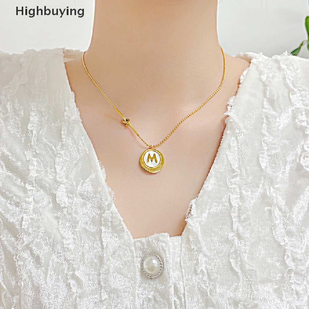 Hbid Kalung Liontin Huruf Kepribadian Anti Karat Untuk Wanita Fashion Gadis Rantai Klavikula Pesta Anniversary Perhiasan Hadiah Glory