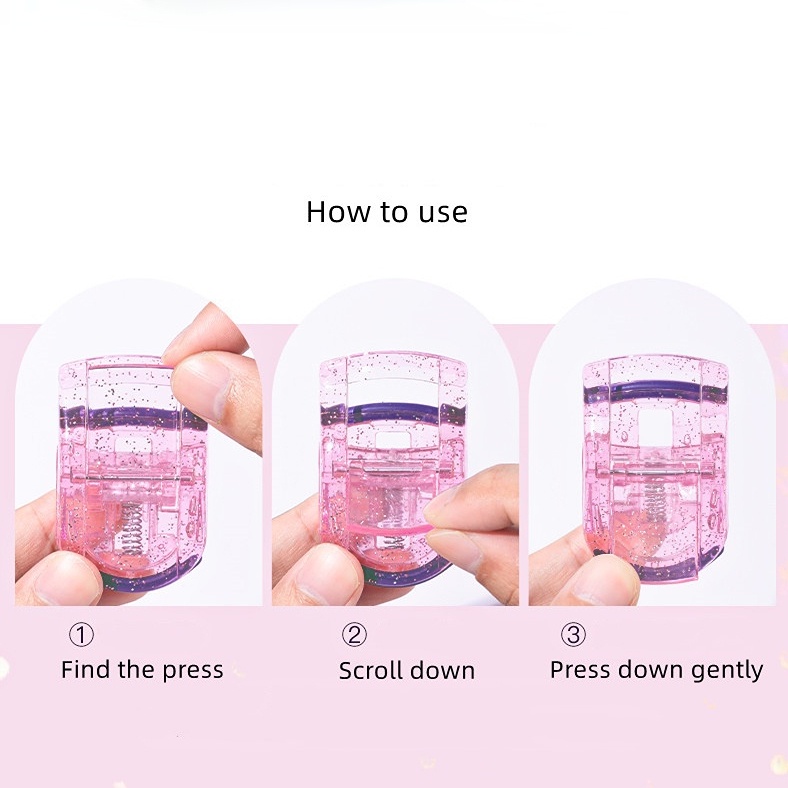 Penjepit Bulu Mata Mini Pink Portable/Plastic Eyelashes Curlers Lashes Curling Alat Makeup Mata