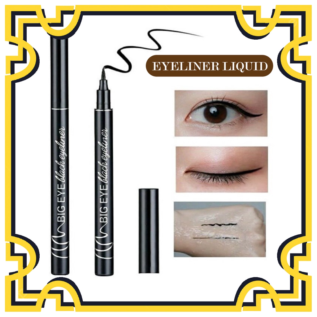 HS EYELINER PENSIL ALIS KOREA CAIR WARNA HITAM ANTI AIR BIG EYE LIQUID