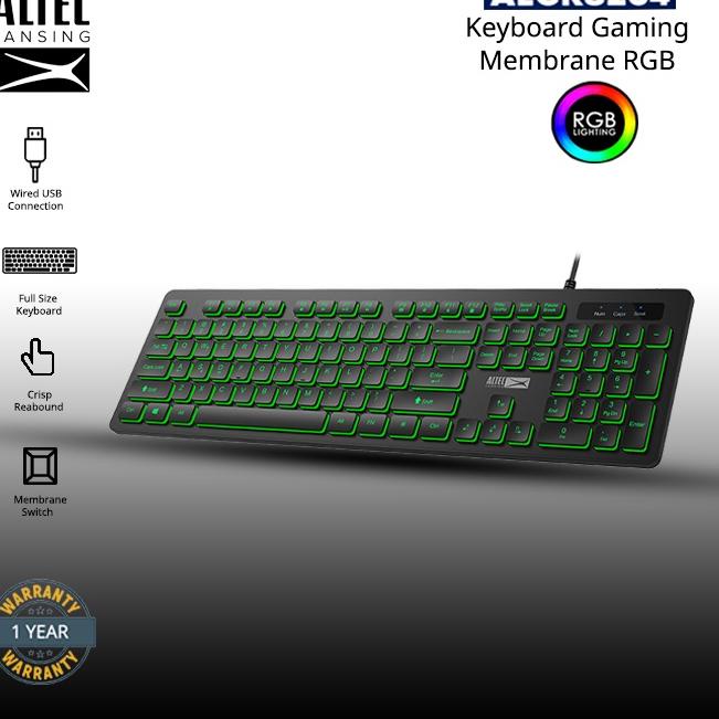 ♠ Keyboard Gaming Altec Lansing ALGK-8264 RGB Membrane Keyboard USB Wired ✦