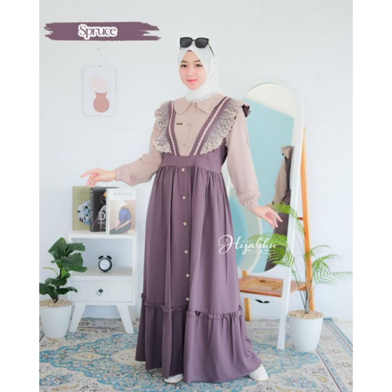 Lirra Dress By Hijabku - Gamis Wanita Terbaru