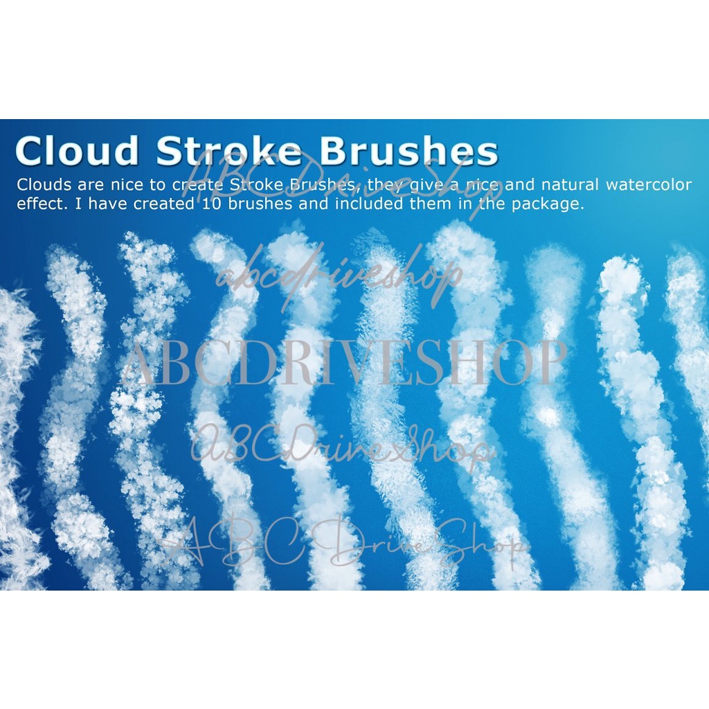 Procreate Brush - 100 Cloud Brushes &amp; Extras