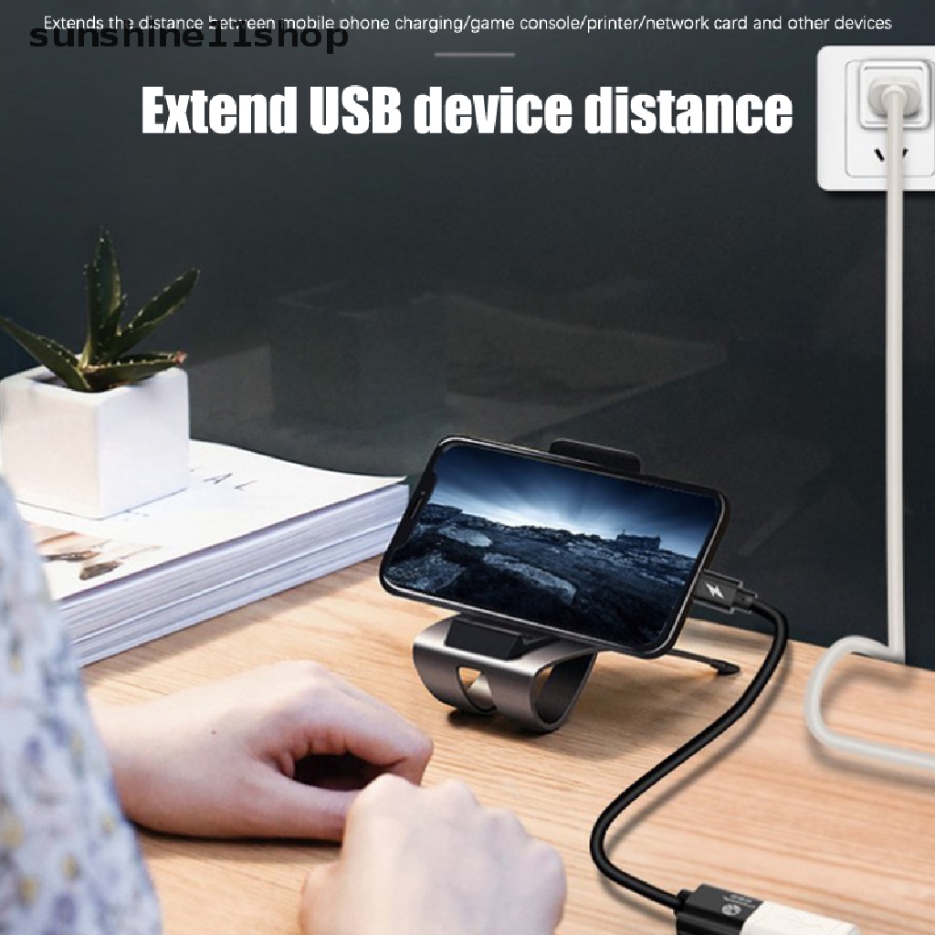 Sho Kabel Ekstensi USB2.0 Male to Female Extender Kabel Data USB Kecepatan Tinggi Untuk PC N