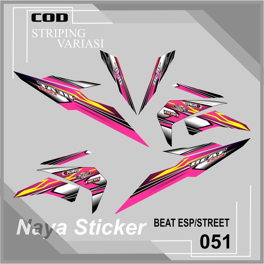 Sticker Striping List Variasi Beat Esp/Street - Striping Variasi Beat Esp/Street