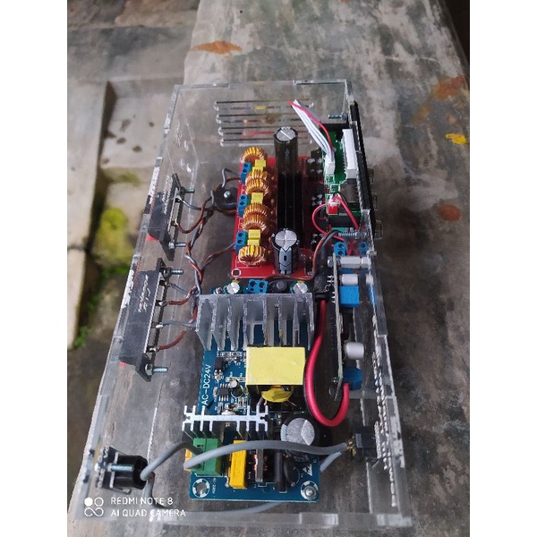 power amplifier class d TPA3116D rakitan box acrilik mp3