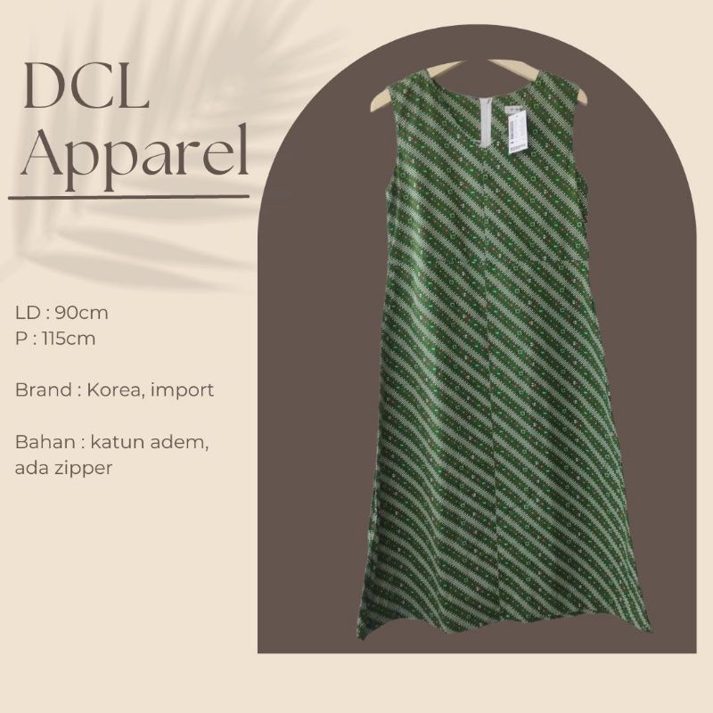 DRESS KUTUNG / DRESS HIJAU PANJANG IMPORT KOREA