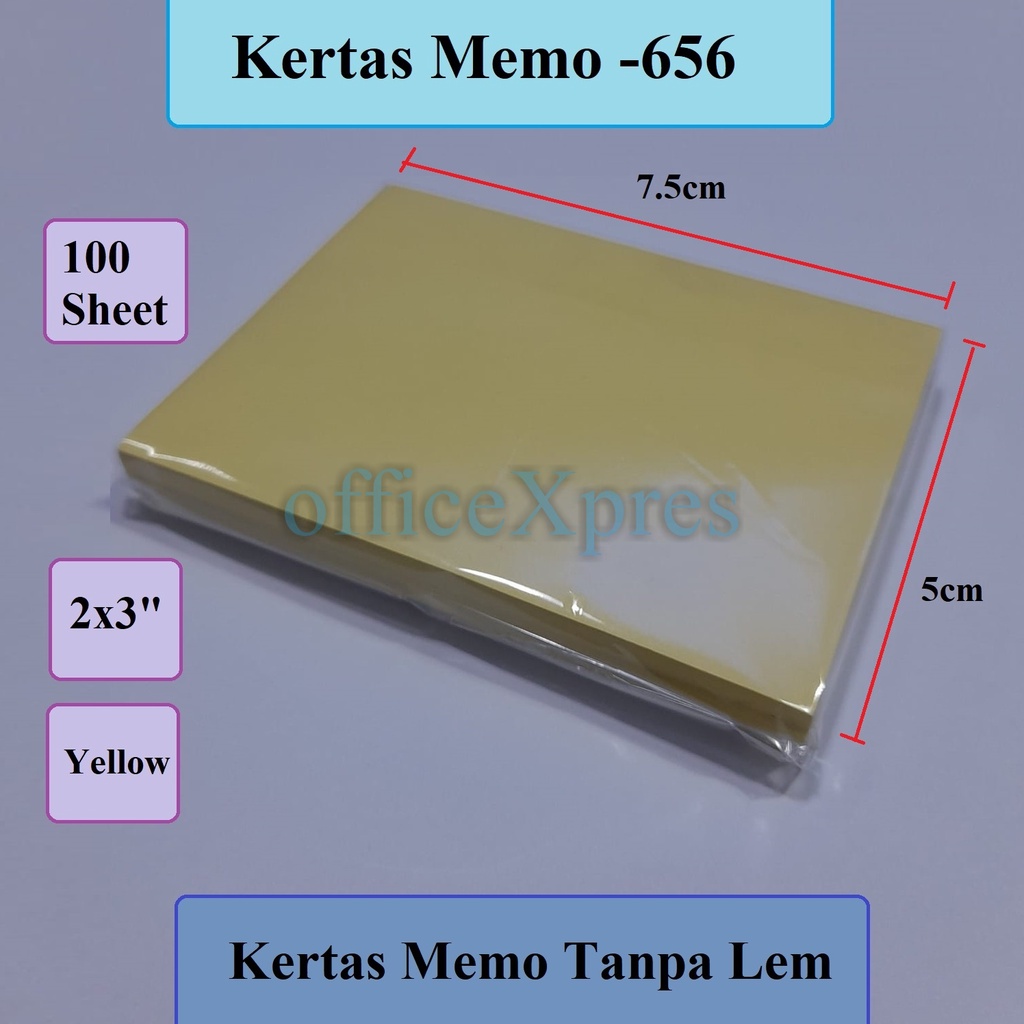 

Kertas Memo Tanpa Lem / Kertas Sticky Notes / Memo kertas Tanpa Lem