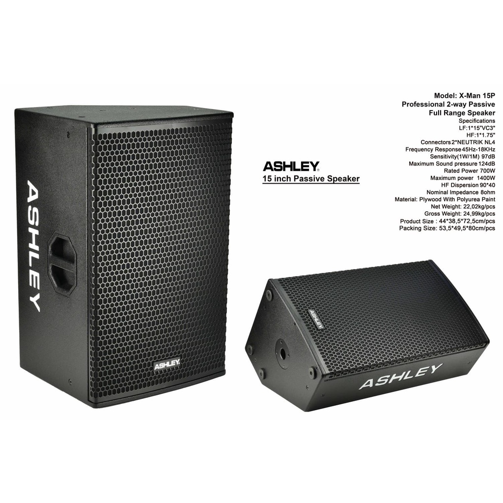 SPEAKER PASIF ASHLEY X-MAN 15P SPEAKER PASSIVE ASHLEY 15 INCH X-MAN15P