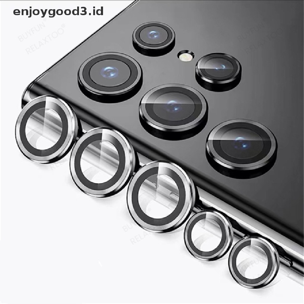 [Rready Stock] 5Pcs Untuk Samsung Galaxy S22 Ultra Metal Pelindung Layar Lensa Kamera Case (ID)