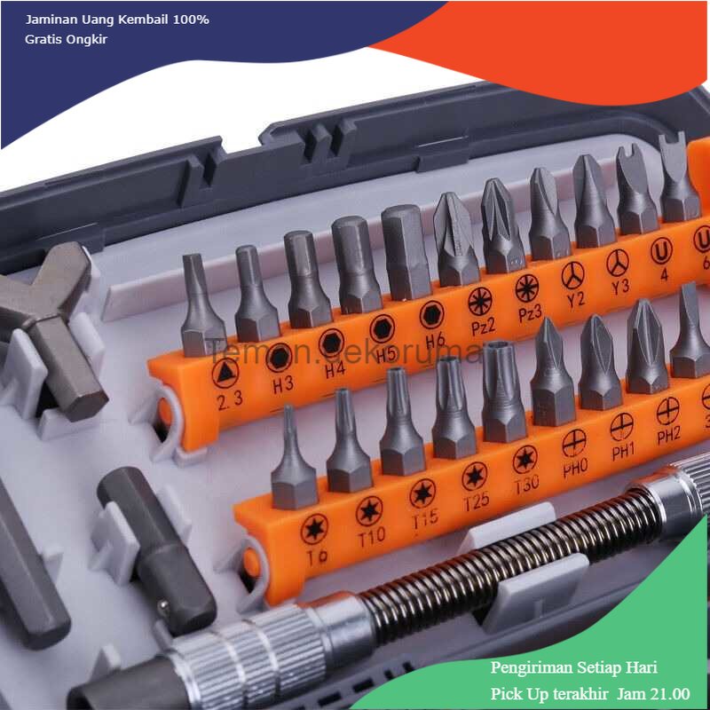 TD - HTA AOTUO Set Kunci Ratchet Screwdriver Household Repair Tools 38in1 - 2880A