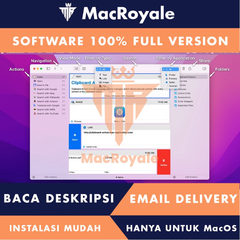[MacOS] Clipboard Action Full Version Lifetime Full Garansi