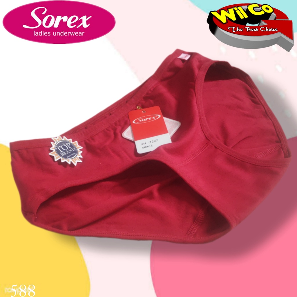 K588 - (Harga Per 1 Potong) CELANA DALAM WANITA PAKAIAN WANITA PAKAIAN DALAM SOREX SIZE M-XXL MULTYCOLLOR