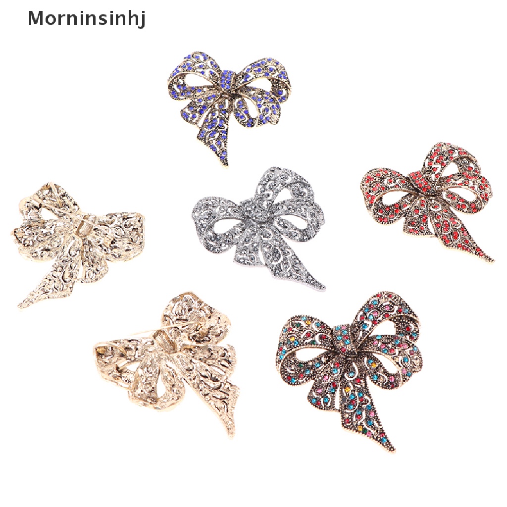 Mornin Berlian Imitasi Ikatan Simpul Bros Wanita Bunga Logam Pernikahan Pesta Kantor Pin Hadiah id