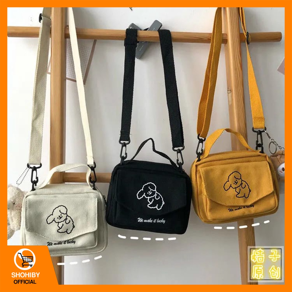 SHB DOGGY - Tas Selempang Slingbag Mini Tas Slempang Wanita Kanvas