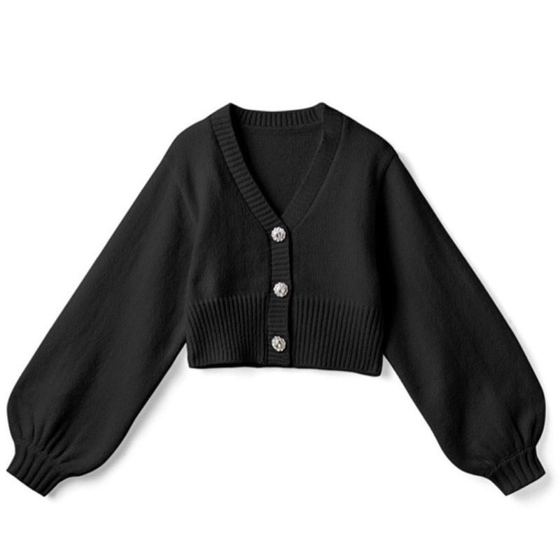 Belleza Outlet baju rajut Cardigan rajut atasan wanita Alice Crop Knit