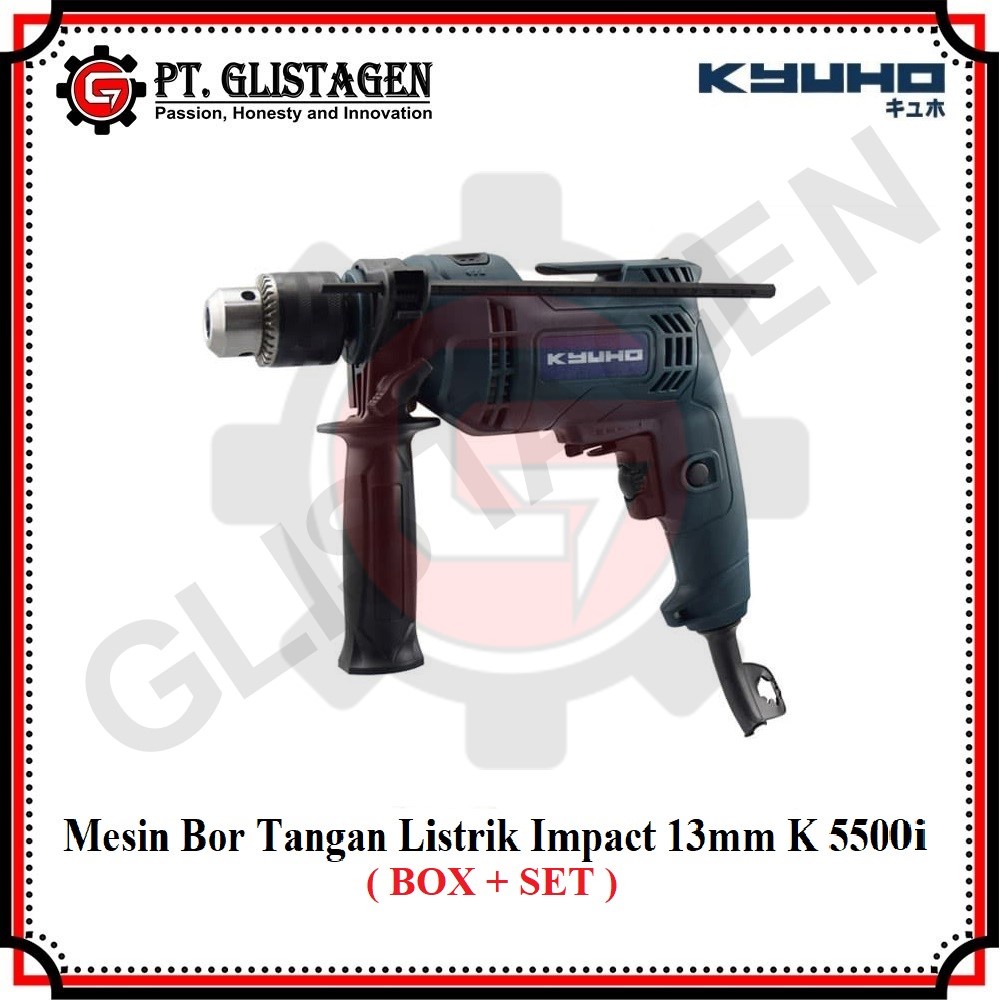 KYUHO K5500I Mesin Bor 13mm Set Dengan Mata Bor K5500I Impact Drill