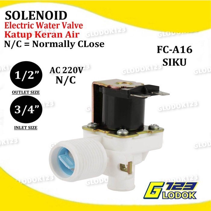 Electric Water Selenoid Valve Control Switch AC 220V DC 12V NC 1/2&quot;