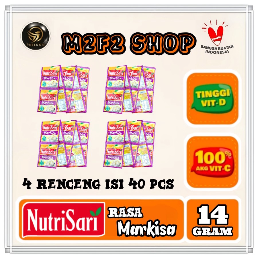 

NutriSari Minuman Serbuk Markisa Sachet - 14 gr (Kemasan 4 Renceng)