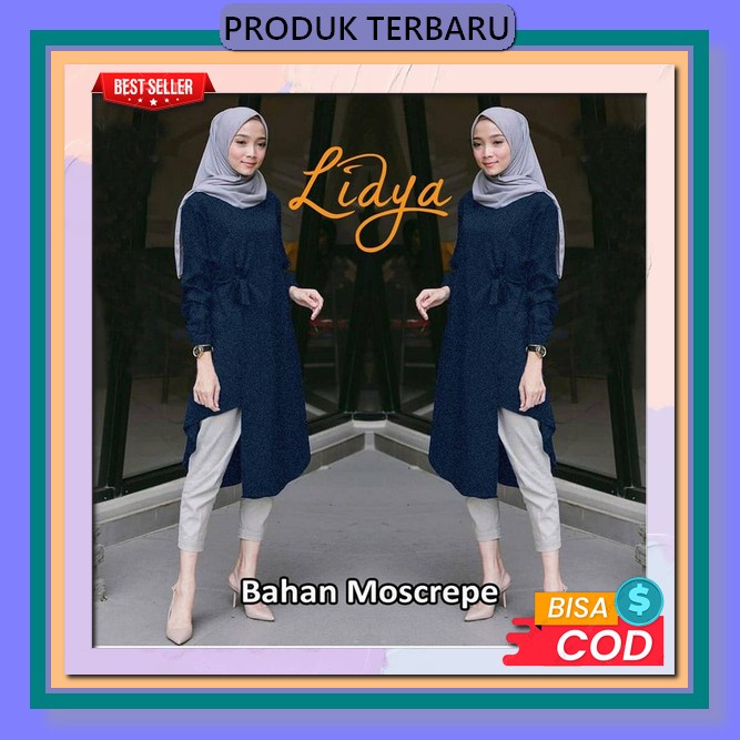 Baju Wanita Termurah Tunik Kotak Kecil Wanita Polos Import Bahan Katun Adem Tunik Wanita / Kemeja Na