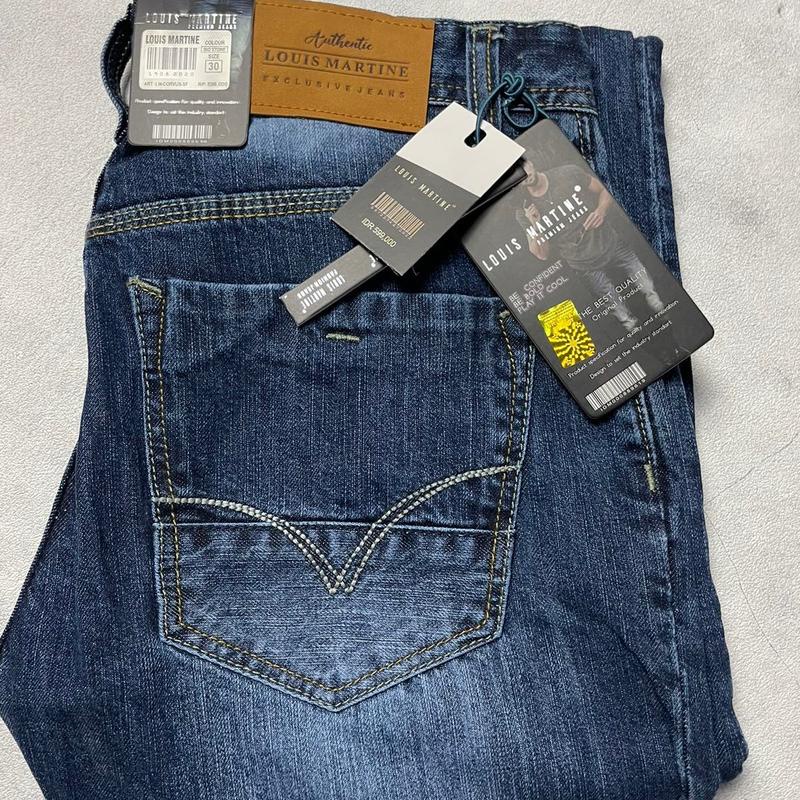 CELANA JEANS LOUIS MARTIN  JEANS REGULER PREMIUM DISTRO WOSHING CORVUS CORPUS