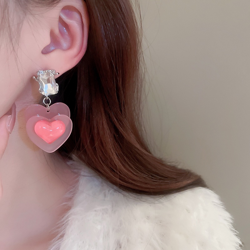 Anting Cinta Aksesoris Pasang Versi Korea Fashion Segalanya