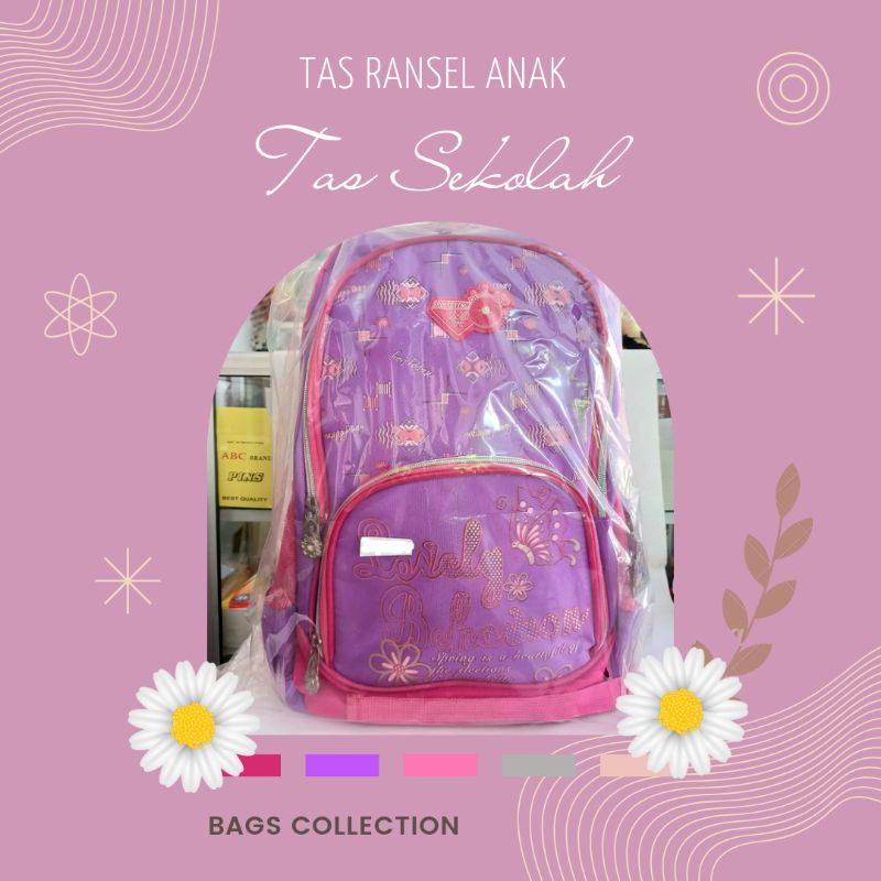 Tas Sekolah Anak Polo King Ungu Pink
