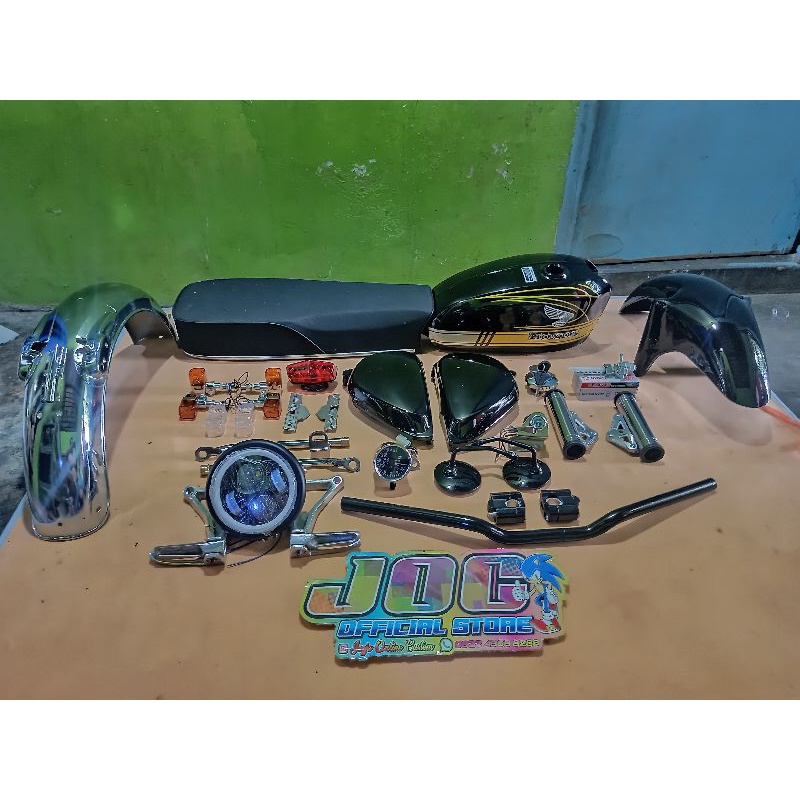 paket body cb racing glatik cb 100 cb 125 full set bonus lampu daymaker