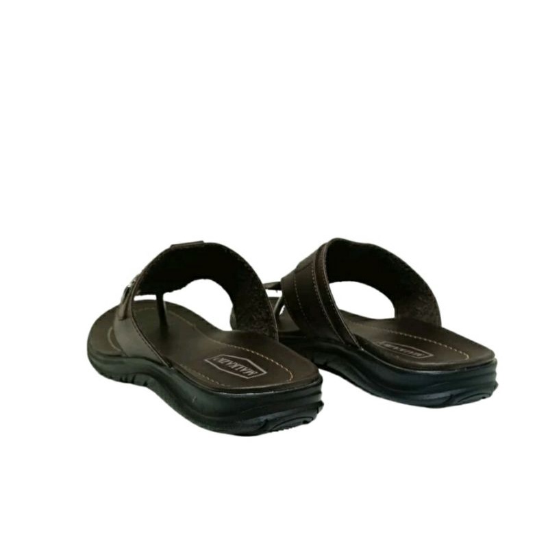 ORIGINAL Sandal Edgard Pria JUMBO 38-44 Jepit Kulit Anti Slip Pria Lebaran Jepit Bapak2 Elegant Brown, 42