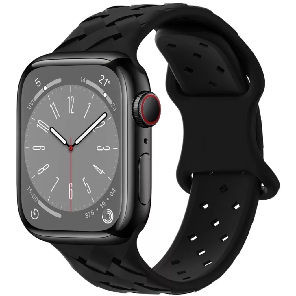 SILICONE BV Braided Woven model anyaman Strap Tali Apple watch 38mm 40mm 41mm 42mm 44mm 45mm ULTRA Series 1 2 3 4 5 6 7 8 SE iwtach