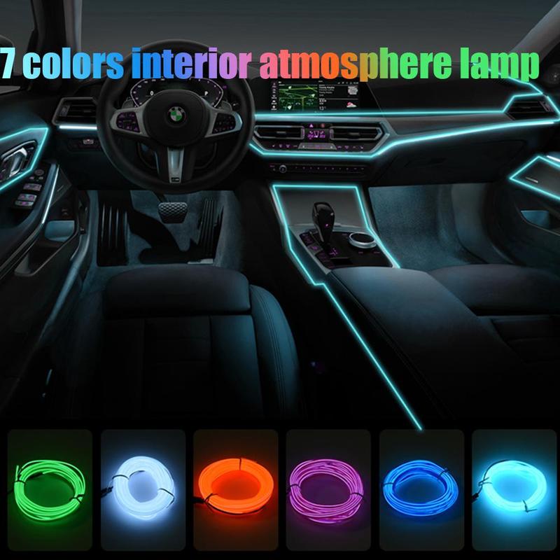 5m Mobil Suasana Interior Lampu 12V Mobil Fleksibel Cahaya Dingin Strip Lampu Dashboard Interior Mobil Led Strip Lampu H