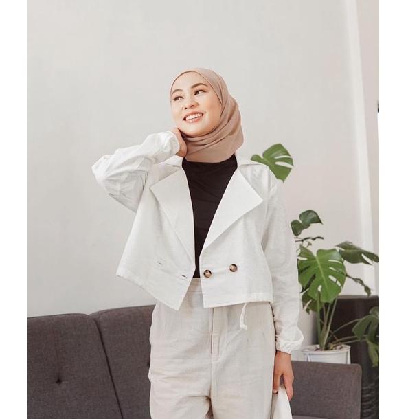 Special Price Momo Blazer - outer wanita - blouse korea - outer crop - outer terbaru terlaris - card