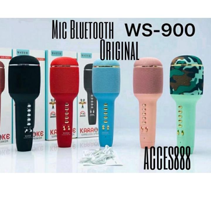 ❋ Mic Bluetooth Karaoke WS-900 Microphone Karaoke Bluetooth Wster WS 900 Original ►