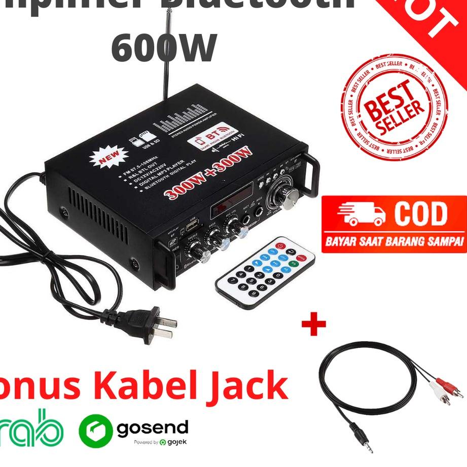 ( BISA COD ) Power Amplifier Mobil 600W - Amplifier Bluetooth - amplifier mini - amplifier subwoofer - power amplifier rakitan Big Sale 