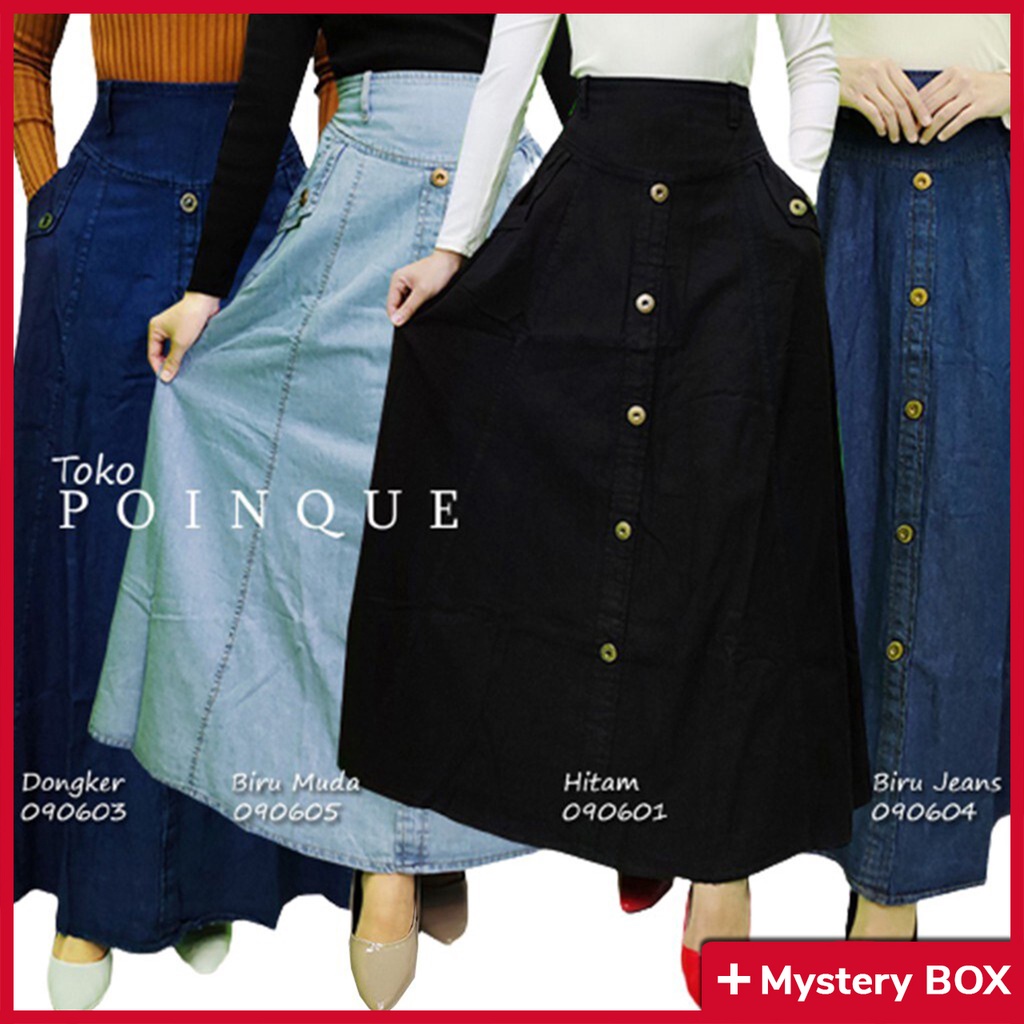 Rok Jeans Panjang wanita | rok panjang jeans wanita | rok panjang