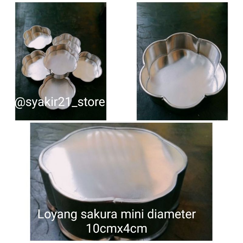 loyang sakura mini termurah ukuran diameter 10cm tinggi 4cm