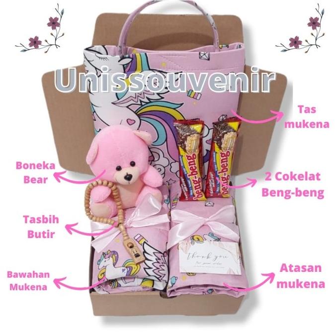 Hampers Mukena Set Perlengkapan Shalat Anak Paket Lengkap / Kado Ultah