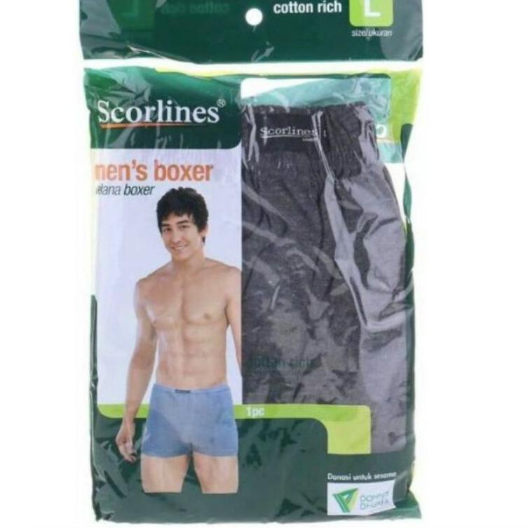 ➶ H93 Boxer Pria Scorlines Original100% BLT29
