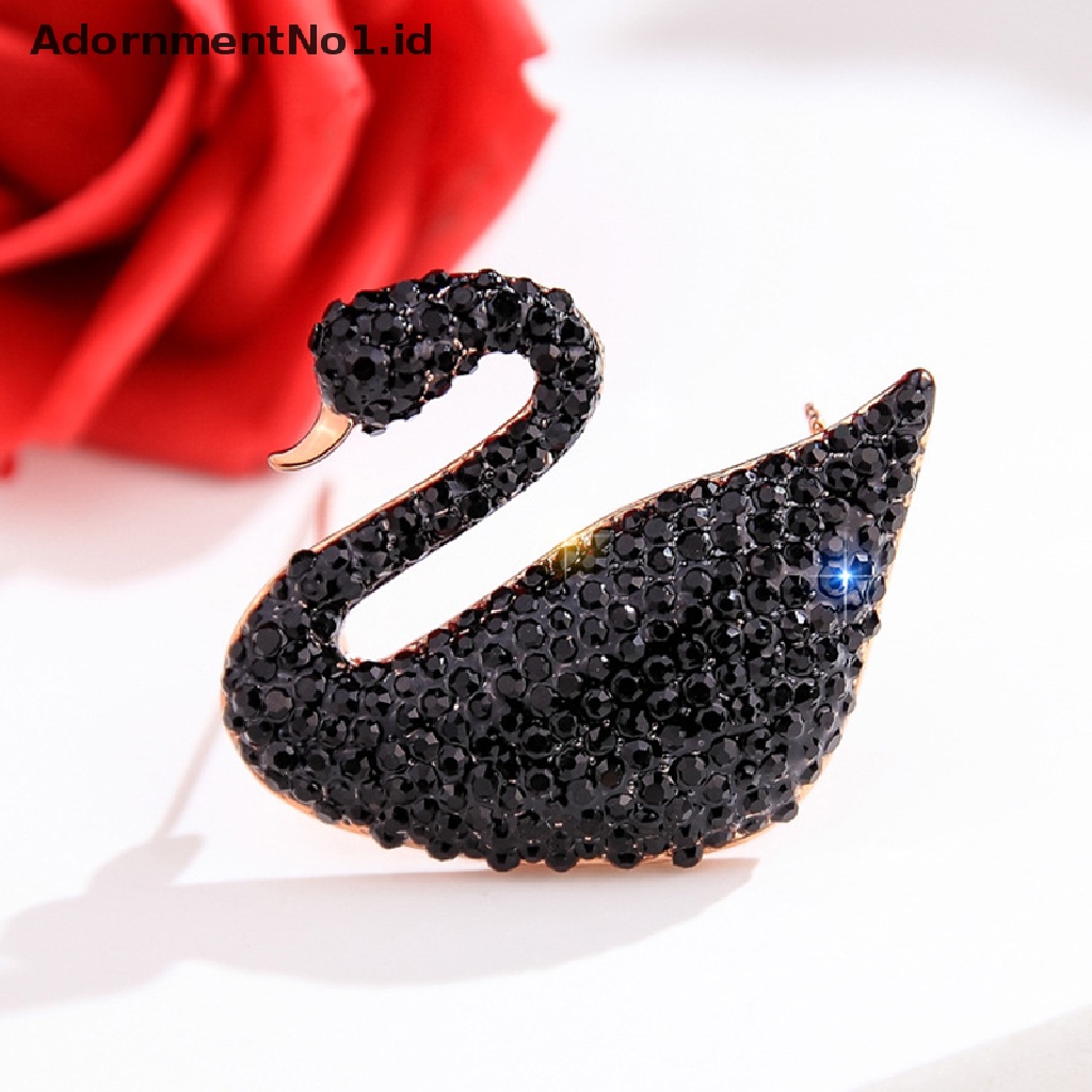 [AdornmentNo1] 1pc Fashion Berlian Imitasi Swan Bros Pin Wanita Kristal Syal Pin [ID]