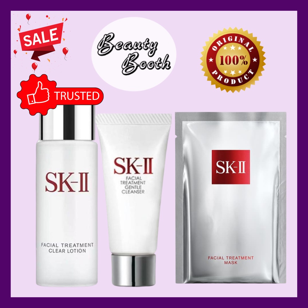 SK-II SKII SK2 FTCl 30ml + Cleanser 20gr + FT Mask Facial Treatment