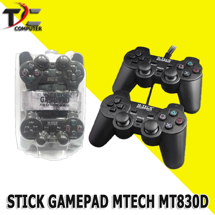 M-Tech Gamepad Double Getar Black - Stick PC/ Laptop