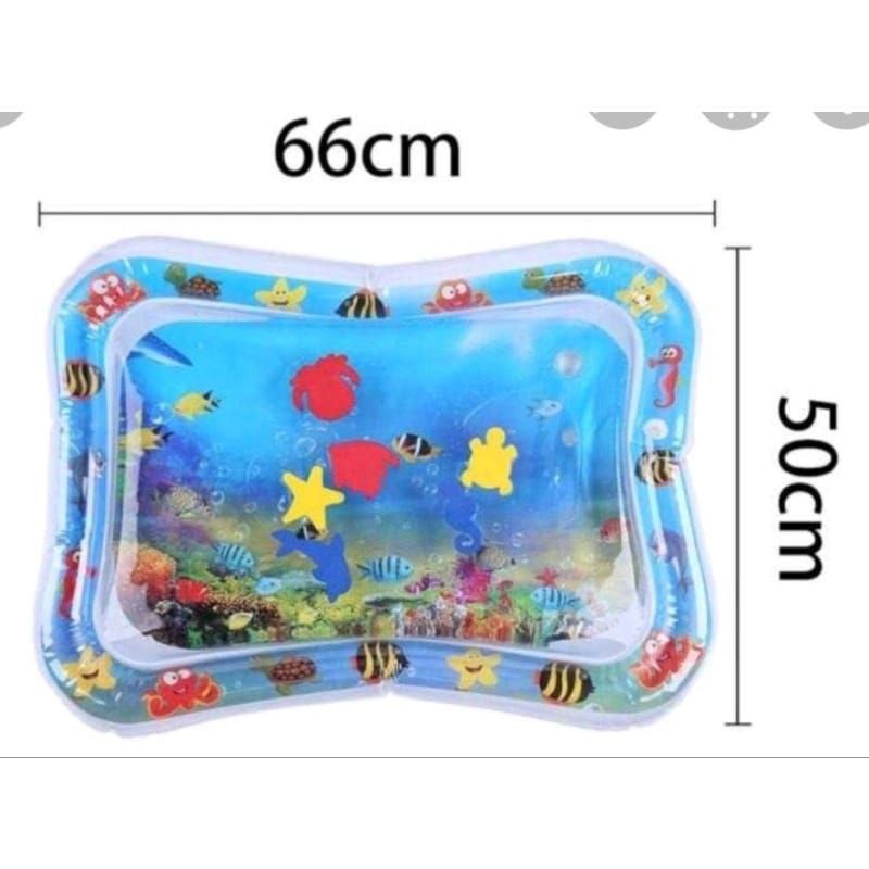 Mainan Tikar Kolam Ikan Baby Water Play Mat Tummy Time Edukasi Sensory bayi