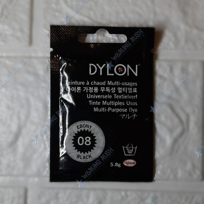 

DISKON/ Dylon Pewarna Tekstil Pakaian Wantex - 5 Gr - 08 Ebony Black
