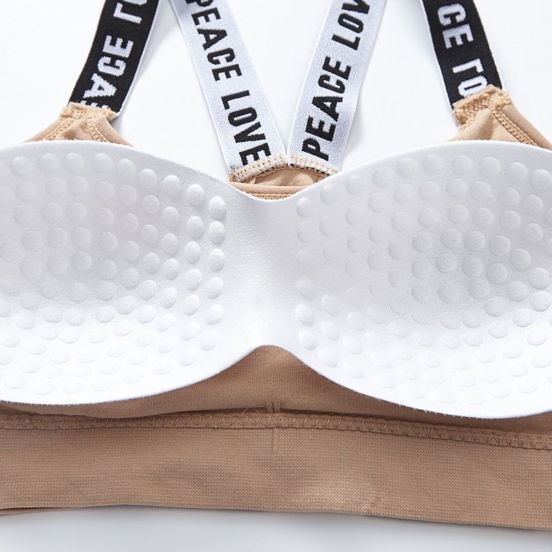 Sport Bra wanita push up olahraga zumba fitness jogging model silang