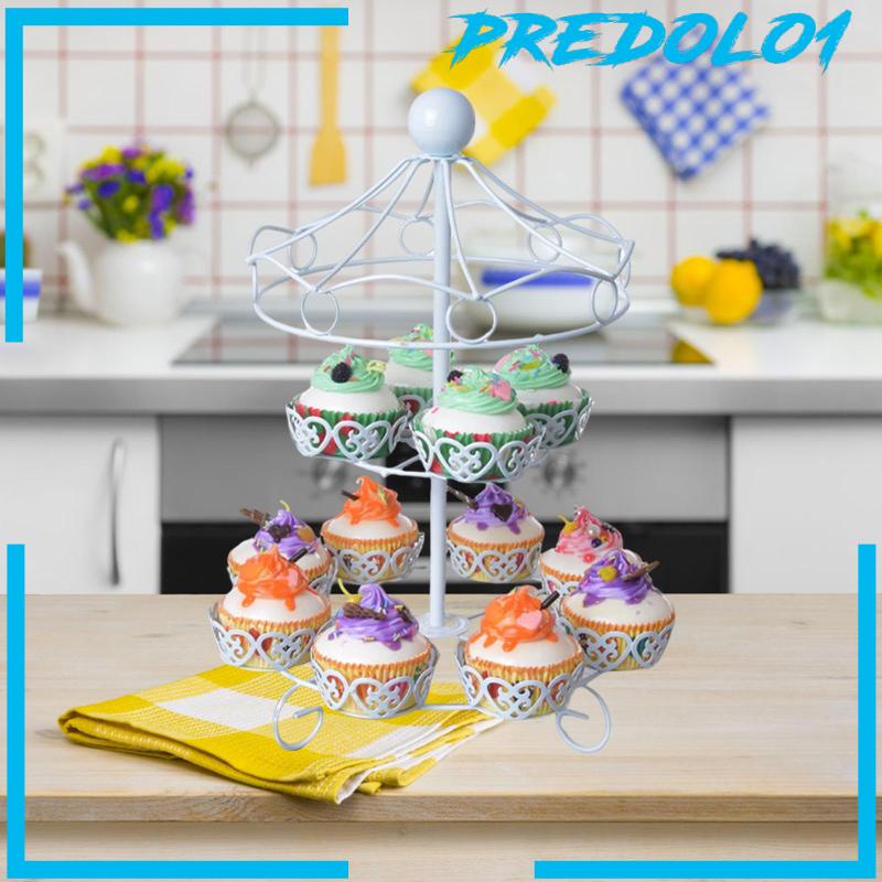 [Predolo1] Tray Pajangan Cupcake Dessert Serbaguna Untuk Meja Makan Banquet Ulang Tahun