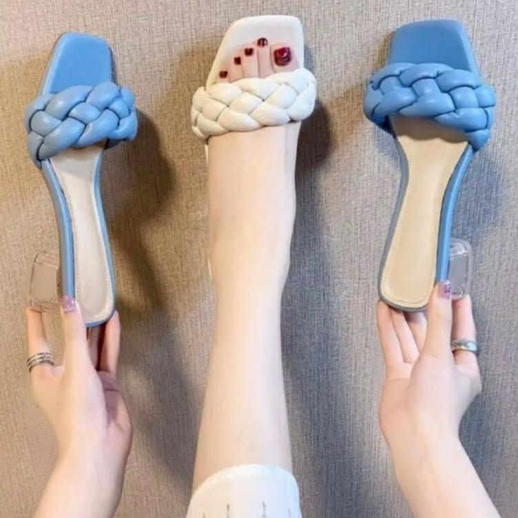 HARGA TERMURAAH HEELS HAK KACA SINDERELA D 02